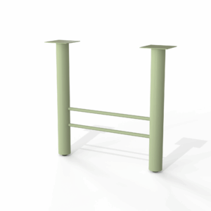 Aspen Green h-leg-table-base-3-inch-upright – modsilver’s H-Base with 3” Uprights for modern tables