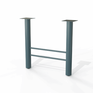 Colonial Blue h-leg-table-base-3-inch-upright from modsilver’s H-Base 3” Uprights product line