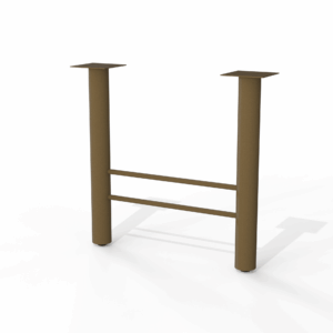 Desert Brass h-leg-table-base-3-inch-upright – premium finish from modsilver’s H-Base 3” Uprights
