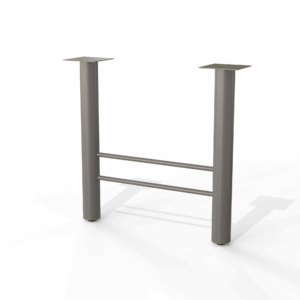 Inner Tone color h-leg-table-base-3-inch-upright – modsilver’s signature H-Base with 3” Uprights style
