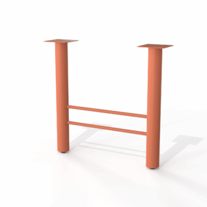 Terra Cotta h-leg-table-base-3-inch-upright – from modsilver’s H-Base with 3” Uprights line