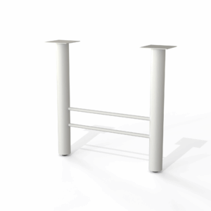 White h-leg-table-base-3-inch-upright from modsilver’s H-Base with 3” Uprights leg series