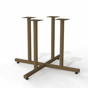 Desert Brass x-base-quad-table-base – modsilver’s bold and elegant X-Base Quad design