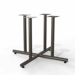 Medium Tone finish x-base-quad-table-base from modsilver’s X-Base Quad product line