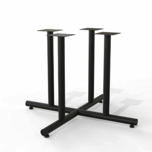 Textured Black x-base-quad-table-base from modsilver’s X-Base Quad product line