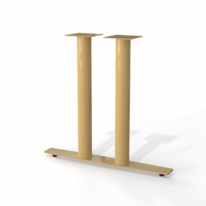 Gold Smith table base – part of Modsilver Footprint Double T range